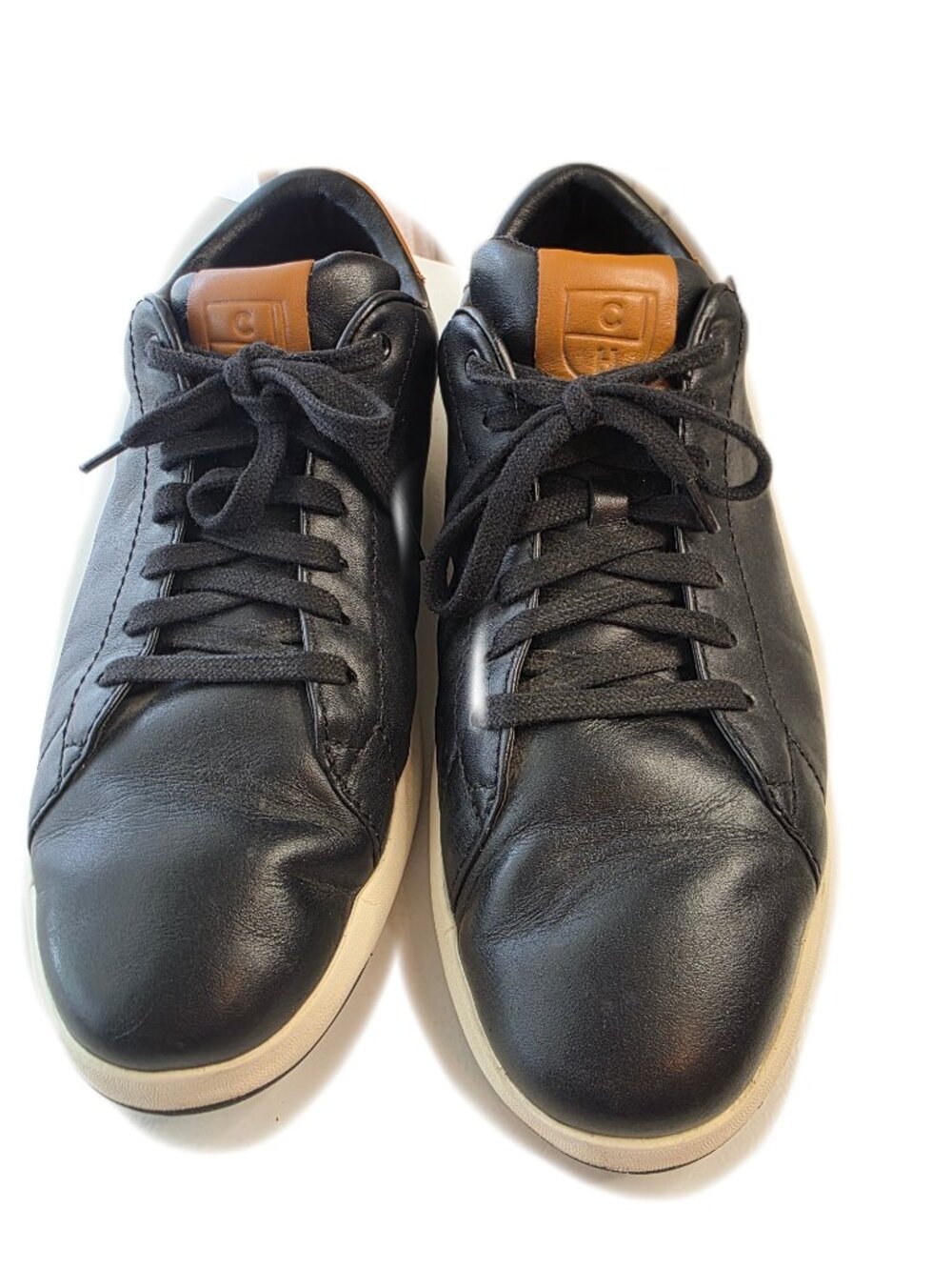 Cole Haan GrandPro Leather Sneakers Men's 9.5 Black Tan Grand.OS Comfort Shoes